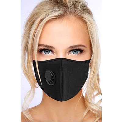 N95 N99 Particulate Respirator Mask - Anti Air Pollution Mask with Exhalation Valve - Washable and Reusable Face Protection - Resist Dust, Smoke, Allergies, for Men Women - Black