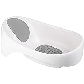 Boon Soak 3 Stage Baby Bathtub - Baby Bath Tub with Three Support Positions for Newborn to Toddlers - Color Changing Drain Plug for Ideal Bath Temperature - Gray - Ages 0 to 18 Months and Up