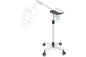 KINGSTEAM Professional Facial Steamer, Ozone Facial Steamer on Wheels, Hot Mist Steam Machine with Time Preset Function, Ozone Face Humidifier Design for Face Spa, Home, Aromatherapy and Skin Clinic