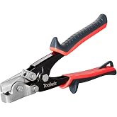 Toolwiz Snap Lock Punch Tool for Sheet Metal, 8-1/2" Gutter End Cap Crimper | Drop-Forged Steel Jaw, Gutter Crimping Tool, Tightening Crimping, for HVAC, Duct, Vinyl and Aluminum Siding, TPR Handle