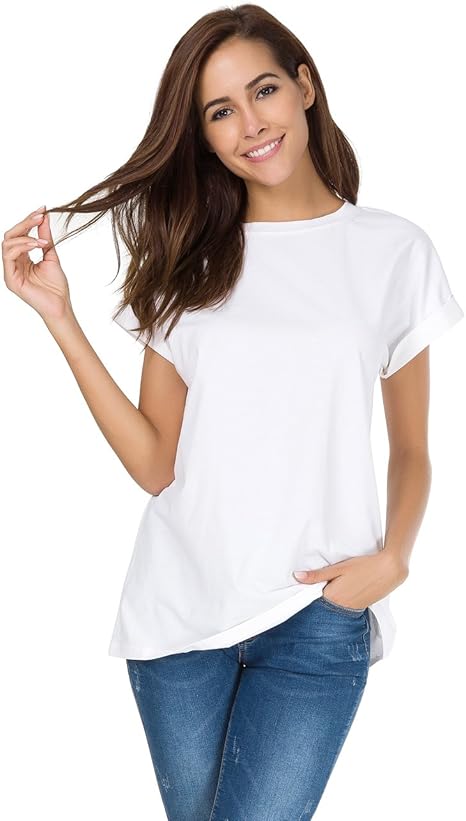 T Shirts Cotton Casual Tops Blouses 