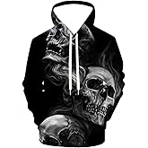 QiErDesign Black Rainbow Paint Pullover Hoodie 3D Novelty Graphic Hooded Sweatshirt Hoodies for Men Women
