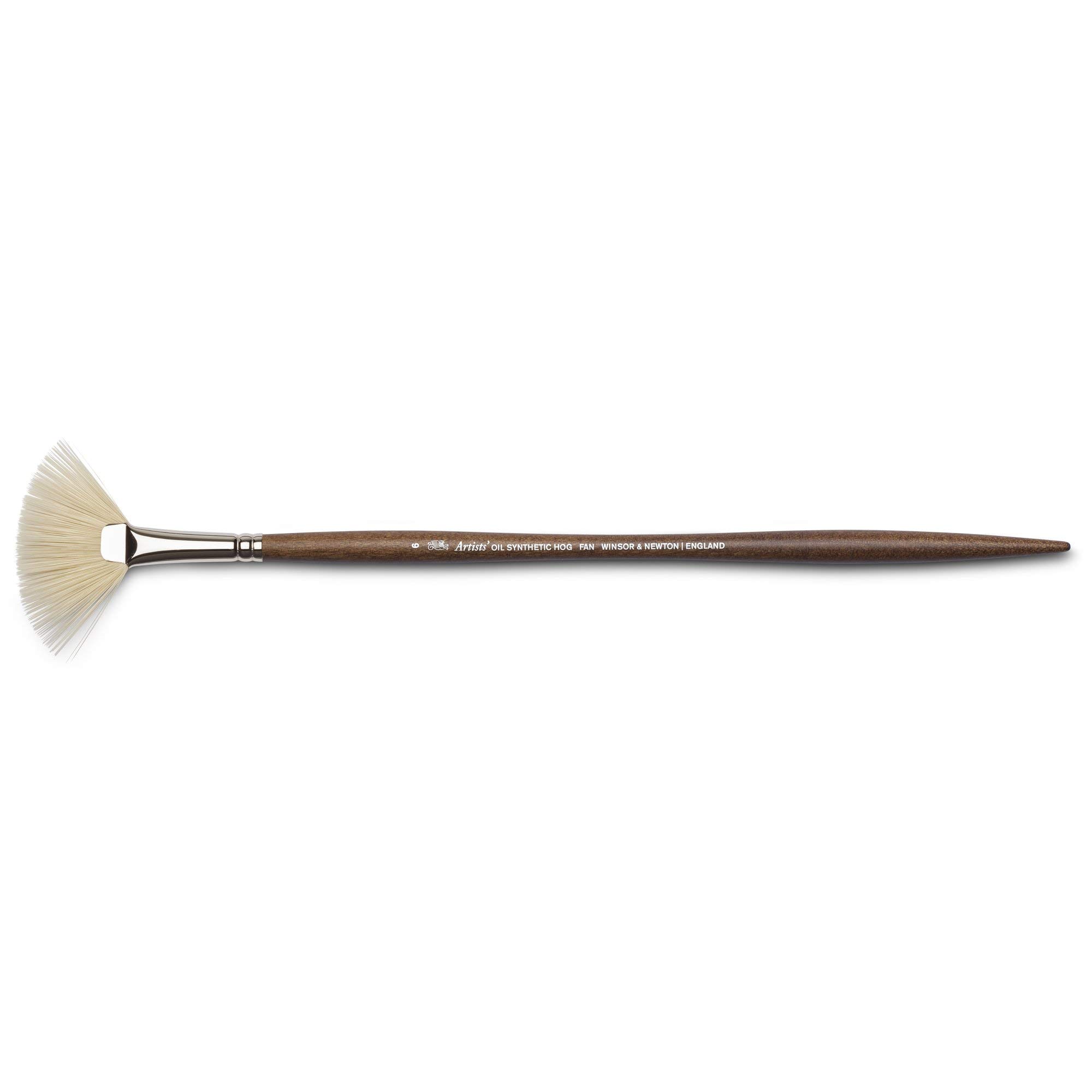 Winsor & Newton 5010706 Synthetic Artist Oil Brush with High Elasticity and Durability, Ergonomic Handle for Oil Paints and Alkyd Paints - Fan Brush No. 6