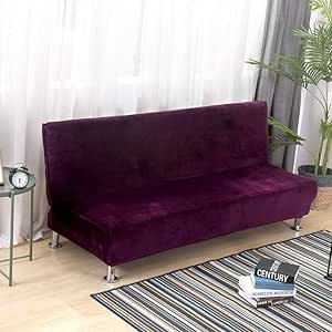 ZKHONG Funda De Sofá Cama De Color Liso Funda De Sofá De Terciopelo De