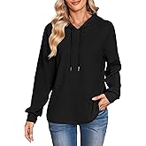Dokotoo Hoodies for Women Soft Long Sleeve Casual Hoodie Oversized Sweatshirt Lightweight Knit Pullover Hooded Tops