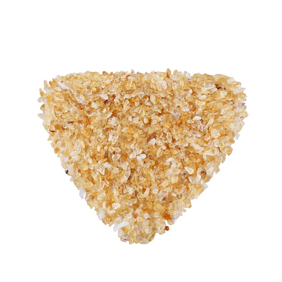 Nupuyai 0.5lb Citrine Crystal Chip Stones, Irregular Shape Tumbled Crushed Healing Stones Quartz Rocks for Home Decor