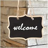ZARRS Mini Chalkboard Set, 12 Pcs Double-Sided Wooden Boards with String view 4
