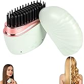 Mini Straightener, Mini Hair Straightener for Women,New Rechargeable Wireless Portable Hair Straightener Comb, 3-Speed Temperature Control, Rapid Heating & Anti Scald Shell,Idea for Travel(Green)