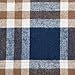 Amazon Basics Yarn-Dyed Lightweight Flannel Sheet Set - Full, Brown Plaid