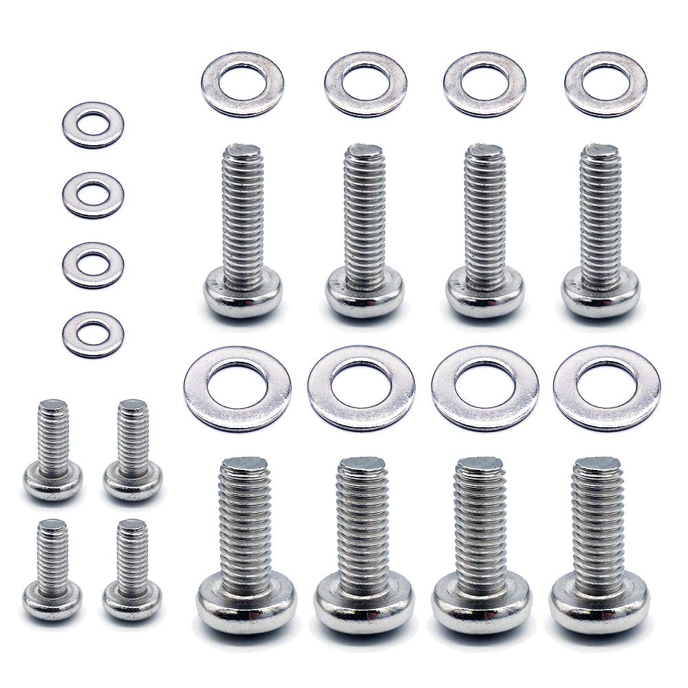24 Pieces Tv Screws Set, Stainless Steel Tv Mounting Screw, M4 M6 M8 Tv Mount With Washers For Tv Monitor Mounts Bracket Fixing