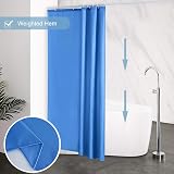 Furlinic Shower Curtain Mould Proof Blue 120x180cm Polyester with 8 Hooks view 4