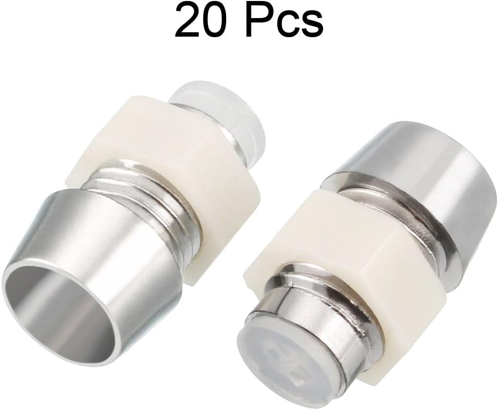 sourcing map 20pcs 5mm LED Lamp Holder Light Bulb Socket Plastic Chrome Plated for Light-emitting Diode Lighting - Image 3