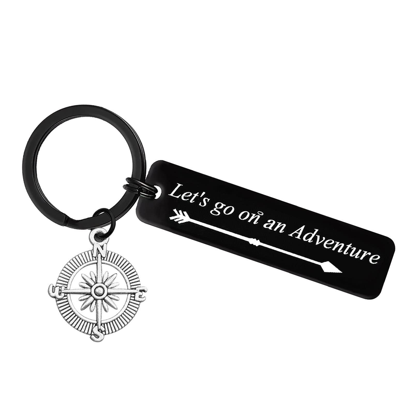 Ximalun Camper Keyring Let's Go on an Adventure Camping Keychain Adventure Keychain Gifts Camper Trailer Vacation Gifts Outdoor Adventure Traveller Gifts Camper Lover Gifts for Women Men
