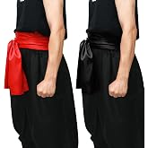 C-ZOFEK Karate Sash Kung Fu Suit Satin Waist Belt 2 PCS 126&rdquo;*13&rdquo; for Pirate Cosplay Anime Halloween Costume Accessories