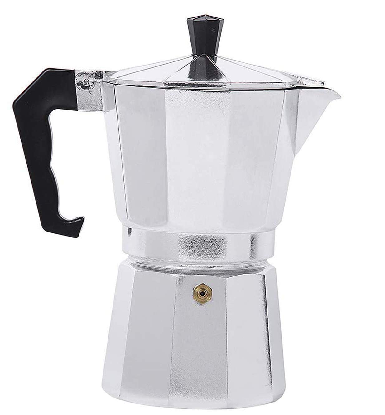 FARKZIQ New Coffee Maker Pot Aluminium Percolator Espresso Maker Traditional Stovetop Coffee Maker Pot Size 1 Cup, 2Cups, 3Cups, 6 Cups, 9 Cups, 12 Cups (9 cups)