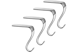 Oyydecor Christmas Stocking Holders for Mantle Set of 4, Heavy Duty Fireplace Hanger Hooks with Non-Slip Strips Holiday Mantel Garland Clips for Christmas Party Decoration Silver