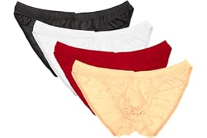 Summer Code Men's Sexy Bikini Brief Elastic Silky Ruched Back Underwear Swimwear