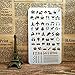 Bullet Journal Stencil Set 8 Pieces Plastic Planner Stencil Template 4x7 Inch for Journaling Notebook Scrapbook Christmas Gift Card and Art Projects with Fineliner Color Pen Set, Sirensky Brand