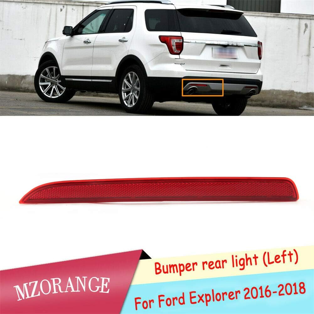 Amazon Com Mzorange Rear Bumper Reflector Light Cover For Ford Explorer 16 17 18 Stop Brake Light Cover Left Driver Side Automotive