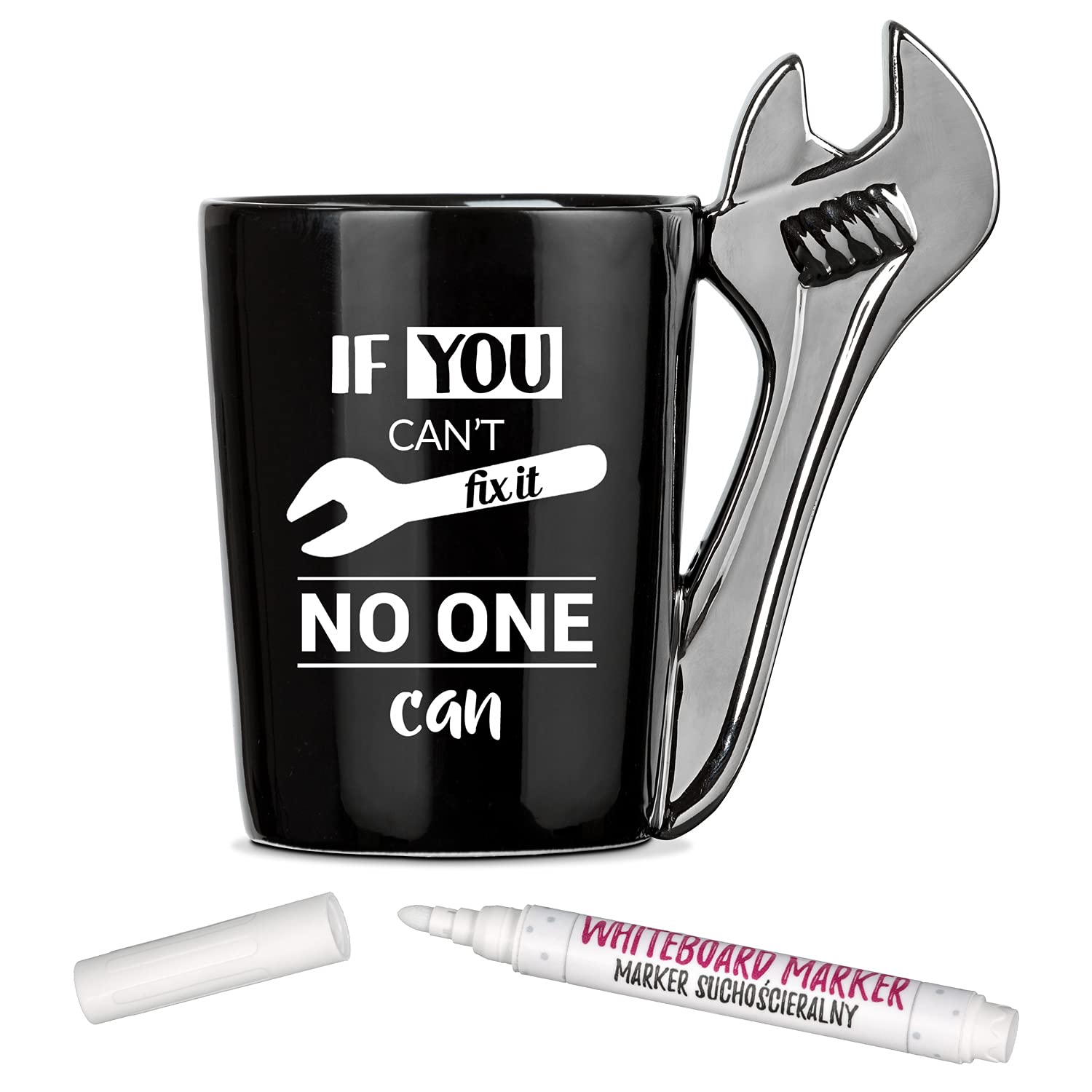 Froster Handyman Mug, Shaped Wrench Handle, Fix it Mug with Tool-Like Grip, Gift for Men