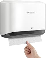 modunful Paper Towel Dispenser Wall Mounted ABS White view 1