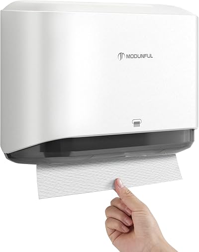 modunful Paper Towel Dispenser Wall Mounted ABS White