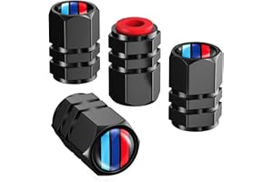 ANNLOYSKY 4PCS Tire Valve Stem Caps to BMW M 3 5 7 X1 X3 M3 M5 X1 X5 X6 Series Accessories, Aluminum Tire Valve Cap Set, Corrosion Resistant, Universal Stem Covers for Cars Trucks Motorcycles SUVs Bikes