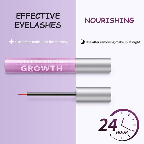 EYELASH GROWTH SERUM VOLUMIZING LASH SERUM FOR EYELASH GROWTH LONGER & THICKER LASH ENHANCING SERUM WITH NATURAL FORMULA VEGAN & CRUELTY-FREE (5 ML)