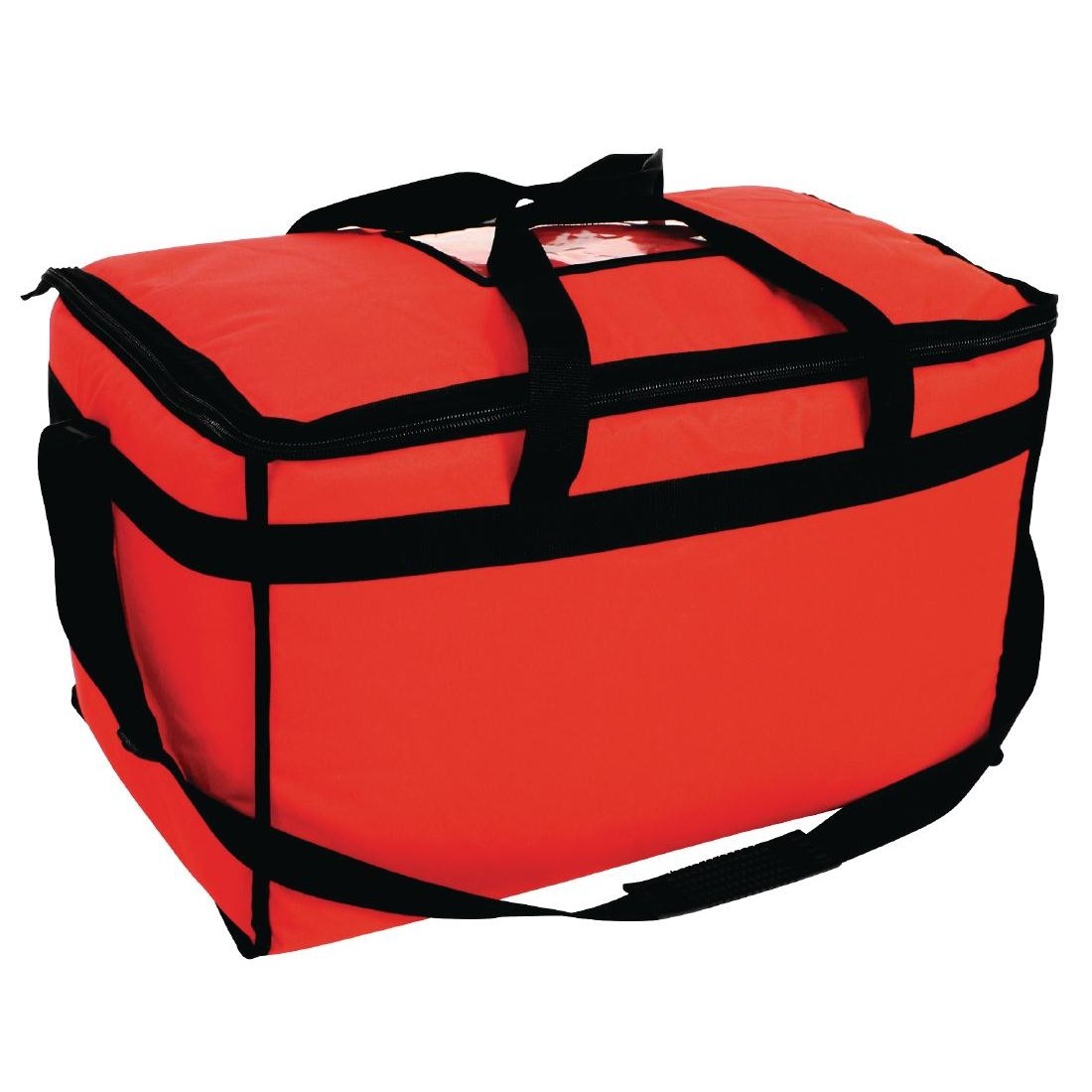 Vogue Large Insulated Food Delivery Bag, Red, Material: Polyester, Size: 14 x 23 x 15 inch / 355(H) x 580(W) x 380(D)mm