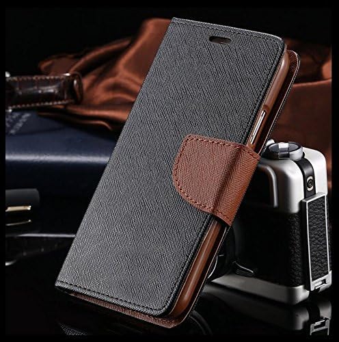 EPAQT™ Presents Mercury Goospery Fancy Diary Style Flip Cover with Magnetic Lock & 360* Protection Flip Cover Case for Apple iPhone 6/ 6S (Black & Brown)