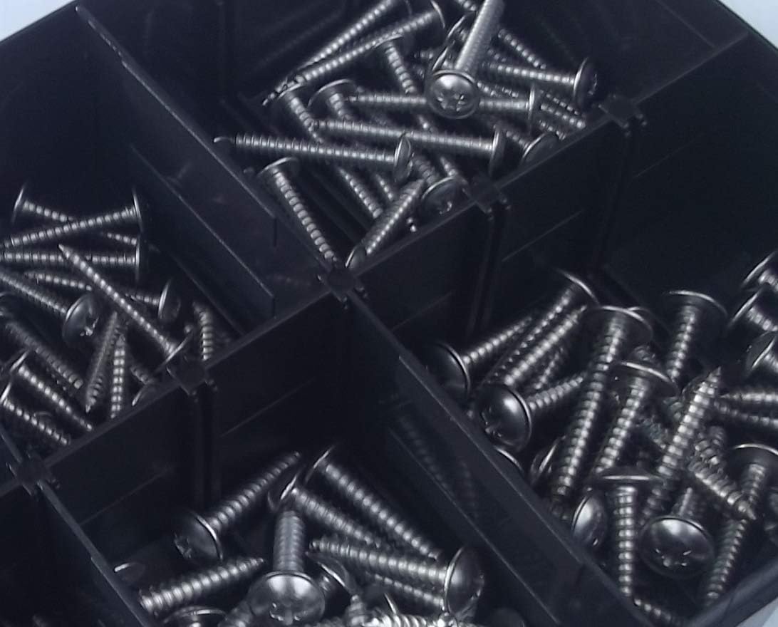 200 Assorted Flange Pozi Self Tapping/Trim Screws, Silver/Metallic - Image 3