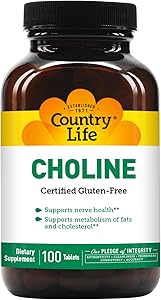 Country Life Choline 650 Mg, 100-Count
