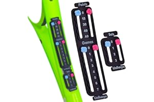 Uniharpa Tennis Score Keeper for Racket,Black Tennis Racket Pickleball Paddle Scorekeeper,Small Score Board Counter for Tenni