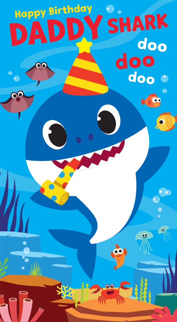 Daddy Birthday Card, Baby Shark Daddy Shark Birthday Card, Baby Shark Birthday Card for Daddy