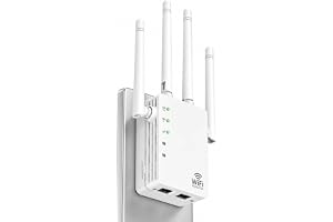 WiFi Extender, WiFi Signal Booster with 5.0G&2.4G Dual Band - 12880 Sq.Ft Coverage, 105 Devices, 1-Tap Setup, Ethernet Port & Faster Wireless Speed