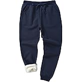 Weintee Men's 34" Inseam Tall Fleece Pants Sherpa Lined Sweatpants for Winter