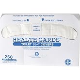 Commercial Toilet Seat Covers, Half-Fold, 1,000 Count, Recycled Paper, Standard Dispenser Compatible, Commercial