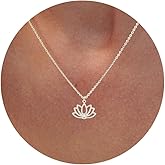 VRIUA Silver Necklace for Women 14K Silver Plated Dainty Bow Snowflake Star of David Butterfly Sun Lotus Flower Bead Necklace Simple Jewelry Everyday