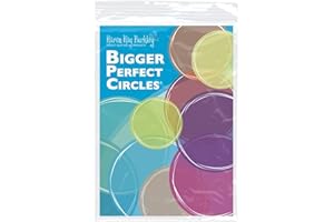 Karen Kay Buckley® Bigger Perfect Circles™, Heat-Resistant Plastic Templates, Two Each of 10 Sizes, 20 Total. Hand and Machine Appliqué, Quilting, Patchwork, Sewing. Ironable with Dry/Medium Heat