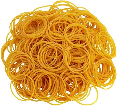 LIUMANG 100 Packs Rubber Bands Sturdy Stretchable Rubber Bands Elastic Stretchable Bands for School Office Bank Home and Various Purpose, Yellow