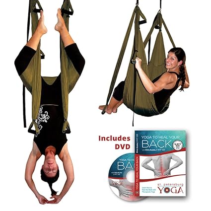 Amazon.com: Inversion Sling – Yoga Swing (Bronce): Sports ...
