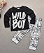 Baby Boys Clothes Set Long Sleeve Wild Boy T-Shirt Tops Pants Outfit Winter Spring