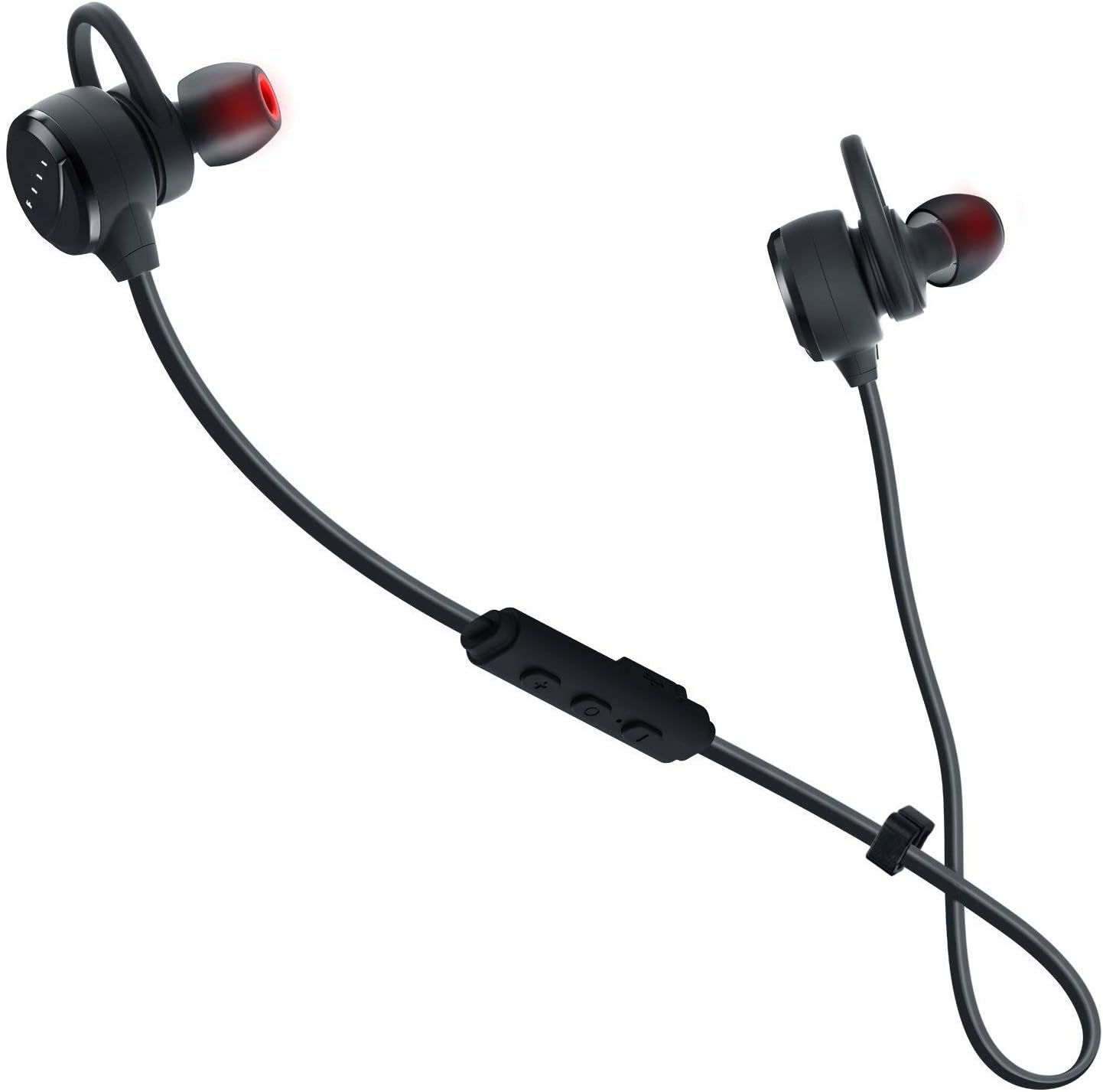Bluetooth In Ear Headphones - Lightweight V4.1 Bluetooth Wireless Earphones, In-Ear Noise Cancelling Earbuds, Bluetooth Running Headphones for Smart Phones, Tablets and Laptops (Black)