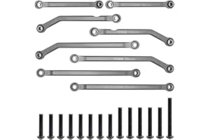 GTHELE High Clearance 4 Links Set Aluminum Linkage for Traxxas 1/18 TRX4M Upgrade Parts RC Crawler Car (Titanium)
