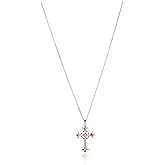 Amazon Essentials 18k Gold Plated Sterling Silver Two Tone Celtic Cross Pendant Necklace, 18
