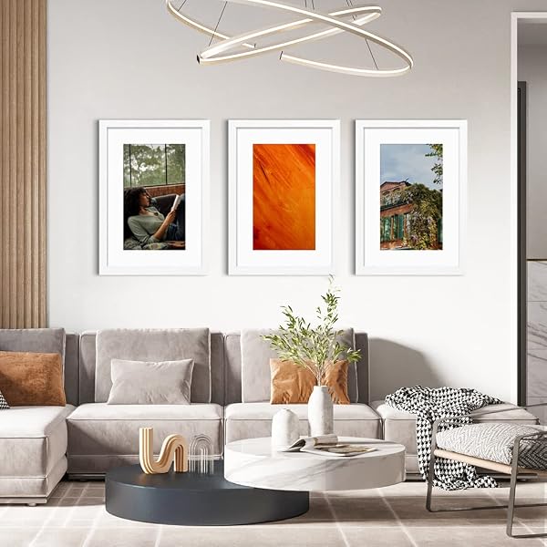 ALLUCKYAN 20X28 WHITE PICTURE FRAME MAT FOR 16X24 PHOTO WALL MOUNTING POSTER FRAME-1PCS