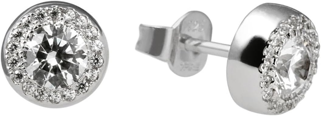 Diamonfire Signatures Line 62/1467/1/082 Women's Stud Earrings 925 Sterling Silver Zirconia White