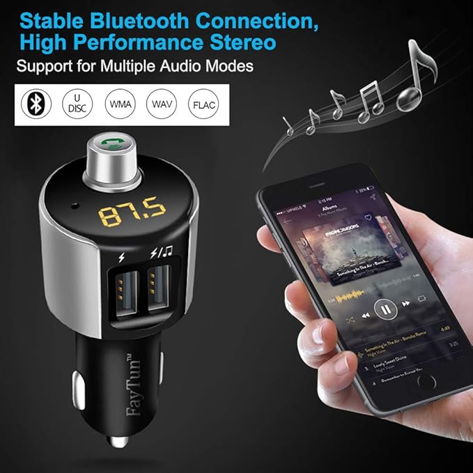 FayTun Auto Radio Adapter MP3 mit Dual Quick Charger USB ...