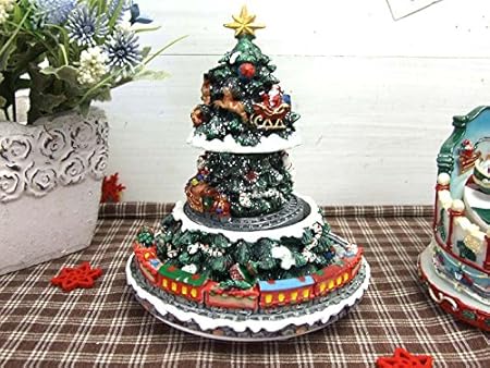 Amazon オルゴール クリスマス ソング クリスマス ツリー オーナメント 飾り 置物 オブジェ かわいい サンタクロース レールウェイオルゴール クリスマス雑貨 おもちゃ