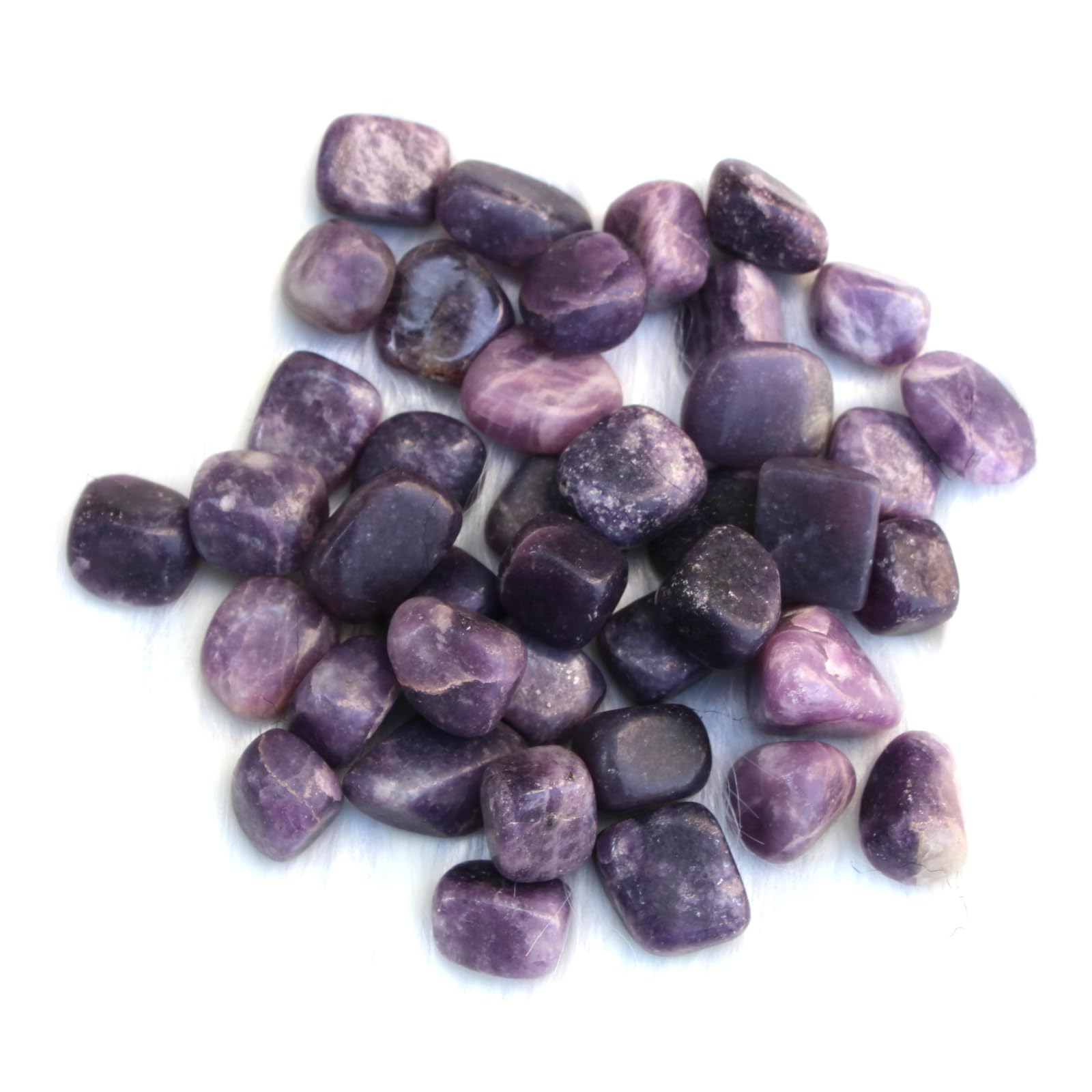 Jet International Lepidolite Tumbled Stone 100 Grams A++ Approx. 0.75" to 1"inch High Grade Healing Metaphysical | Polished Crystals Healing | Natural Stones | Feng Shui